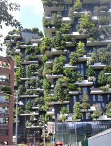 Beautiful Bosco Verticale in Milano.Masterpiece of architecture as a Masterpiece of art